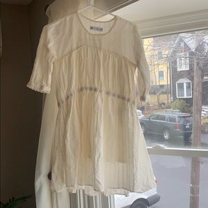 Zara Kids White Peasant Dress